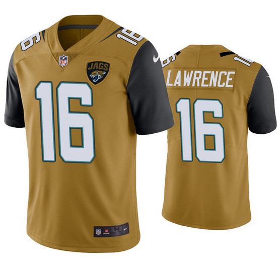 Men's Jacksonville Jaguars Active Player Custom Yellow Color Rush Vapor Untouchable Limited Stitched Football Jersey
